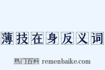 薄技在身反义词是什么意思的图片